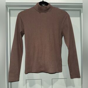 Vintage Harley-Davidson Women’s Ribbed Mockneck Brown Long Sleeve Made in USA- M